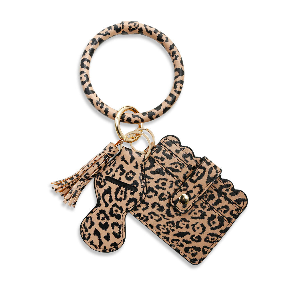 Wholesale PU Leather Tassel Wrist Keychain